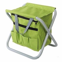 FOLDING GARDEN STOOL SEAT GARDENING SIT 360 x 280 x 360mm STEEL FRAME U230 - $21.79