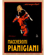 Clown Eating Spaghetti Fork Pasta Maccheroni Pianigiani Ad Advertising P... - $26.99+