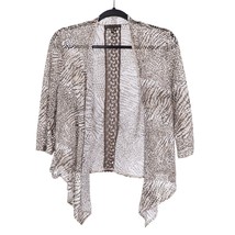 Picadilly Fashions Cardigan Sweater XL Womens Open Knit Leopard Print Crochet - £13.90 GBP