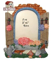 Flower Garden Window 3D Resin Picture Frame 6x8 inch  fits 3x5 pictures - £11.95 GBP