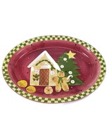 Laurie Gates Christmas Gingerbread Treat 16.5&quot; Oval Platter Large Turkey... - $689.83 MXN