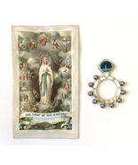 Vintage Miraculous Medal Ring &amp; Card Virgin Mary Size 8.5 Religious Cath... - $15.00