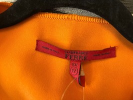 GIANFRANCO FERRE Orange Open Front Belted Jacket Sz 6 $550 - £141.65 GBP