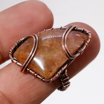 Citrine Topaz Gemstone Handmade Fashion Copper Wire Wrap Ring Jewelry 7&quot; SA 558 - £4.00 GBP