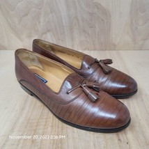 Bostonian Men’s Loafers Sz 10 M Handmade ITALY Brown Leather Casual Dres... - $64.87