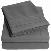 1500 Supreme Collection King Sheet Sets Gray - Luxury Hotel Bed Sheets A... - £39.03 GBP