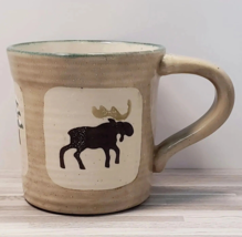 Sonoma Lodge Winter Moose Pine Trees Bear 16 oz. Stoneware Coffee Mug Cup - £12.92 GBP