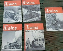 Lot of 5 Trains Magazine - 1951 - Feb, March, April, June, September - $22.80