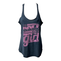 Roll Like a Girl Choke Republic Tank Top Racerback Sleeveless Scoop Neck S - £17.88 GBP