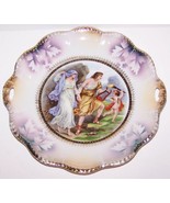 LOVELY K. ST. T. SILESIA GERMANY BIBLICAL CHERUB SCENE 9 3/4&quot; HANDLED PL... - $29.69