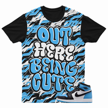 AO CUTE Shirt for 1 Retro High OG UNC Toe University Blue 2 5 6 13 Mid Low Dunk - £24.72 GBP+