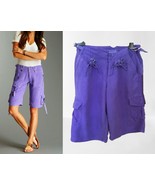 DA-NANG RARE CARGO Washable 100% SILK PURPLE SHORTS XS - $178.34 CAD