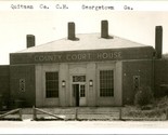 Vtg Postcard RPPC 1940s Georgetown Georgia GA Quitman County Court House... - £11.18 GBP