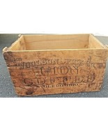 Antique Woolson Spice Co Lion Coffee 100 lb. Shipping Crate Box - £318.79 GBP
