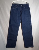 Wrangler Men&#39;s Relaxed Fit U-Shape Straight Leg Dark Wash Jeans Size 33x... - $24.75