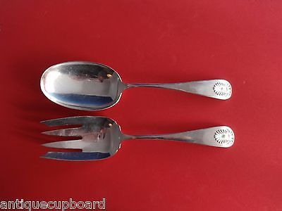 Primary image for Shell by Frank Whiting Sterling Silver Salad Serving Set 2pc 8 3/4"