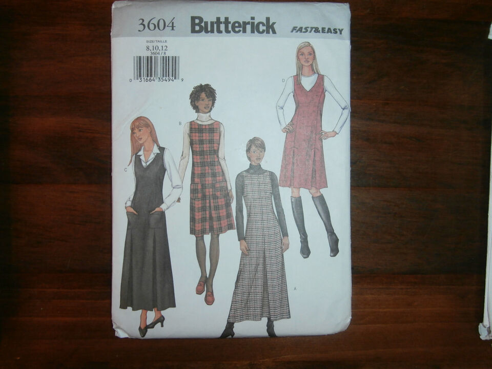 Butterick 3604 Size 8 10 12 Misses' Miss Petite Jumper - $12.86