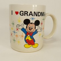 I Love Grandma Epcot Disney Coffee Mug Vintage Magic Kingdom Mickey Mous... - £5.50 GBP
