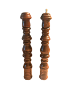 Vintage Himark Salt Shaker and Pepper Mill 14” Tall Brown Wooden Made in... - £66.01 GBP