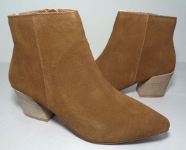 Kensie Size 7 M LYDEN Brown Suede Leather Heeled Ankle Boots New Women&#39;s Shoes - £77.44 GBP