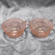 Vintage Pink Anchor Hocking Open Rose Depression Glass Coffee/Tea Cups (2) - £17.07 GBP