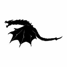 Anewdecals Dragon Wall Sticker-Scary Dragon Wings Fantasy-Custom Color Wall Deco - £18.94 GBP+