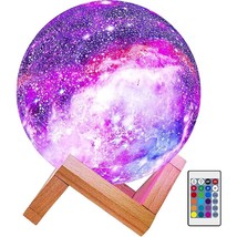 Himalayan Glow 3D Galaxy Moon Lamp, Cool Kids Galaxy Night Light With 16 Colors - £37.03 GBP