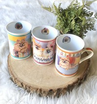 Danbury Mint POMERANIANS At The Beach Birthday Party Sitting Pretty Mugs... - £22.58 GBP