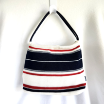 THE SAK Elliott Lucca Stripe Crochet Small Hobo Shoulder Bag Red White Blue - £14.49 GBP