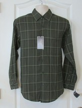 Haggar  Microfiber W2W  Button-Down Shirt Olive Leaves Men&#39;s Sz S NWT MS... - $20.64