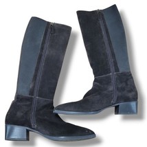 Aquatalia Boots Size 10 Aquatalia Finola Brown Suede Elastic Panel Made ... - $227.92