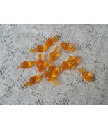 12 Large Orange Plastic Pegs for Ceramic Christmas Trees or Crafting - £6.86 GBP