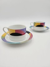 Mikasa California Currents Cup Saucer Set of 2 M5101  Vtg  - $18.69