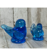 Leo Ward Terra Studio Bluebird Of Happiness Blue Glass Figurines Small 1... - £14.58 GBP