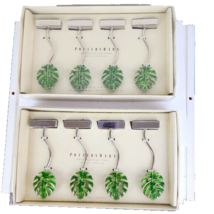 Pottery Barn Palm Leaf Metal Placecard Holders Set of Eight With Placecards NWT - £30.61 GBP