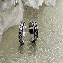 Boho Style Real 925 Silver Oxidized foot toe rings band - Pair - £25.36 GBP