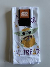 Star Wars Baby Yoda Halloween Kitchen Towel Set Grogu Treats Disney Mandalorian  - £9.16 GBP