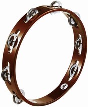 Meinl Wood Tambourine Steel Jingles, 1 Row, African Brown - $26.99