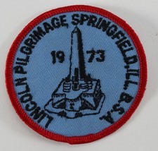 Vintage 1973 Lincoln Pilgrimage Springfield Blue Red Boy Scouts BSA Camp Patch - £9.49 GBP