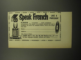 1957 Henry Holt &amp; Co. Advertisement - Speak French like a Parisian - £14.09 GBP