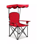 Portable Folding Beach Canopy Chair W/ Cup Holders Bag - £74.26 GBP