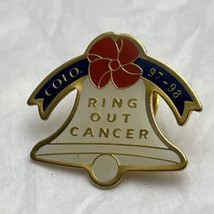Colorado Ring Out Cancer City State Enamel Lapel Hat Pin Pinback - £4.74 GBP