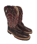 Justin Men&#39;s Derrickman 12&quot; Western Work Boot Soft Toe Ostrich Print Bro... - $3,152.65 MXN