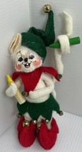 2004 ANNALEE Christmas Mouse Elf  with Crayons &amp; Bells -  7.5” - £12.96 GBP