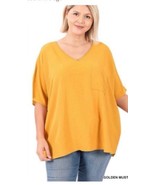 Zenana Mustard Boxy Top Oversized 3X NWT - $36.96 CAD