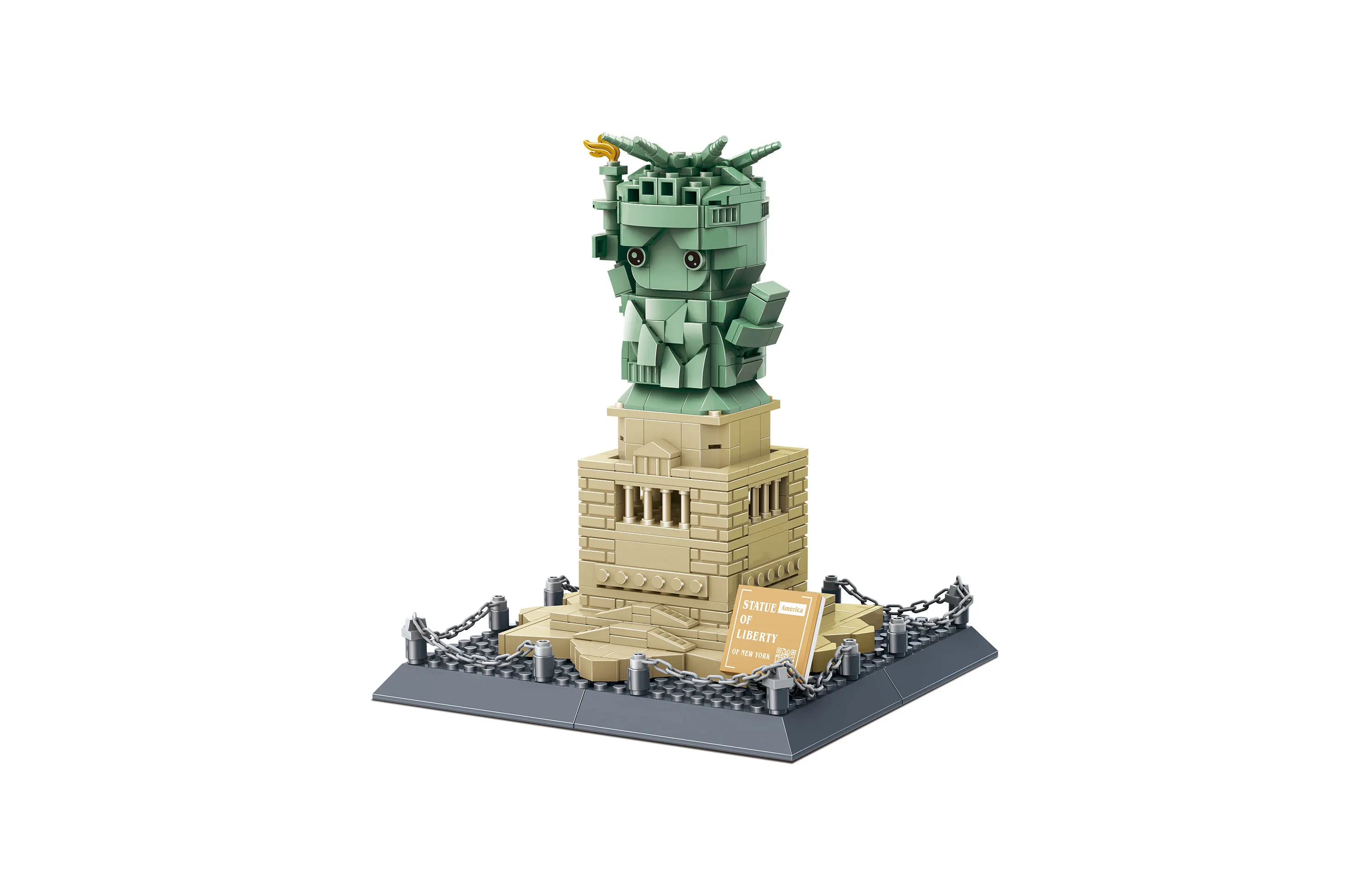 Play 414pcs World Architecture series Statue of Liberty Model Building Blocks se - £28.14 GBP