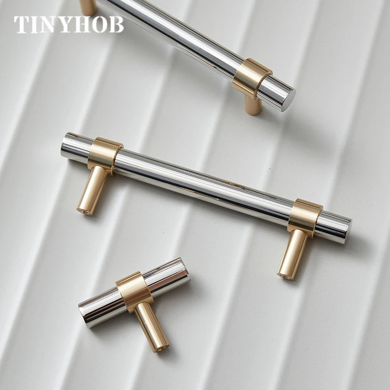 10.78&quot; Long 304SS Brass Furniture Handle and Knob Mirror-polished T-bar Cabin - £8.19 GBP+