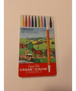 Caran d&#39;Ache Fibralo Fibre Felt/Brush Tipped Markers. Swiss Made Metal T... - $49.11 CAD