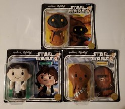 3 New Star Wars Hallmark Ittybittys Jawa + Han-Solo + Chewbacca Vinyl Plush 2018 - $22.73