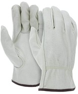 12 Pairs Heavy Duty Durable Cowhide Leather Work Gloves SIZE L - $35.37